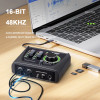 BOMGE mini 2 Channel USB Audio Interface sound card Recording Streaming and Podcasting with XLR/48V Phantom Power for Guitarist - 44