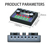 H Podcast Microphone Sound Card V8S Microphone Sound Mixer live sound card Audio Mixing Console Amplifier for Livestreaming