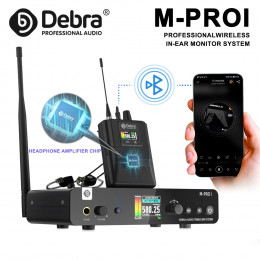 Debra M-PROI Wireless Audio System 560-690MHz Bluetooth 24bit/44.1kHz 7ms Delay 80m Range for Studio/Live Performance 