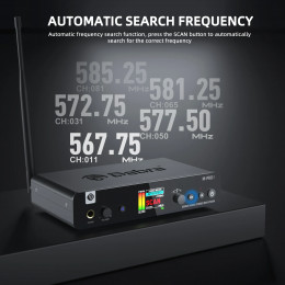 Debra M-PROI Wireless Audio System 560-690MHz Bluetooth 24bit/44.1kHz 7ms Delay 80m Range for Studio/Live Performance