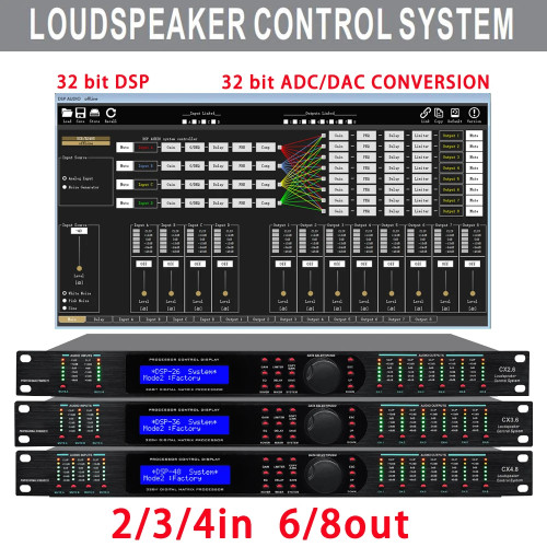 SENMICRE CX4.8 Complete Loudspeaker Management System 4IN 8OUT  Digital Processor Professional Driver Rack Pro Audio Processor