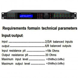 SENMICRE CX4.8 Complete Loudspeaker Management System 4IN 8OUT  Digital Processor Professional Driver Rack Pro Audio Processor
