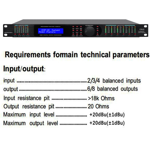 SENMICRE CX4.8 Complete Loudspeaker Management System 4IN 8OUT  Digital Processor Professional Driver Rack Pro Audio Processor