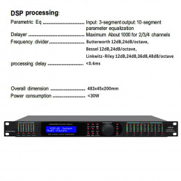 SENMICRE CX4.8 Complete Loudspeaker Management System 4IN 8OUT  Digital Processor Professional Driver Rack Pro Audio Processor