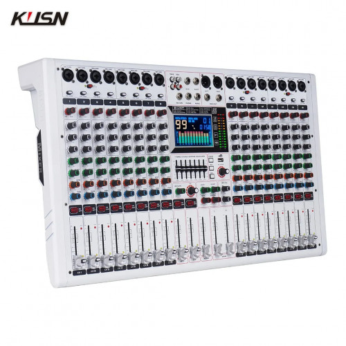 16 Channel Digital Console 99 DSP Professional Sound Mixer Powered Audio Mixing Console Power Soundcraft with Bluetooth USB - 44