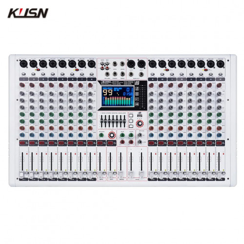 16 Channel Digital Console 99 DSP Professional Sound Mixer Powered Audio Mixing Console Power Soundcraft with Bluetooth USB - 44