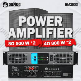 Power Amplifier BM2500 800w 4ohm Professional Digital Audio Amplifier DJ Equipment for Speaker Subwoofer Stage Wedding KTV Home 