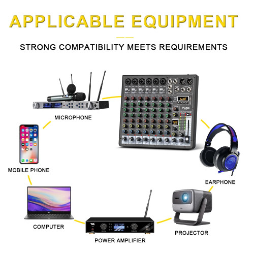 TKL Z-8 Professional 8channel Mixing 99DSP Console Balance Bluetooth USB Interface Party Stage Family
