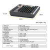 TKL Z-8 Professional 8channel Mixing 99DSP Console Balance Bluetooth USB Interface Party Stage Family