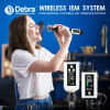 Debra Audio UHF IEM EMX-1 Wireless Monitoring System Portable Rechargeable with 16 Adjustable Frequency On The Screen