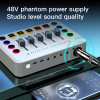 F9 Live Sound Card Voice Changed Colorful Light 48V Phantom Power Professional 5 Channel Sound Card Live Streaming Dj Equipment