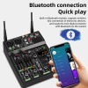 Audio Mixer 4 Channel High Power Amplifie Sound mixing with Microphone Depusheng UF4-M Digital Board Console for Karaoke Stage
