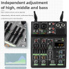 Audio Mixer 4 Channel High Power Amplifie Sound mixing with Microphone Depusheng UF4-M Digital Board Console for Karaoke Stage