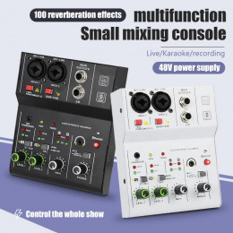 2 Channels Professional portable Audio Interface sound card console mini USB MIXER for Guitar Recording Studio Singing 