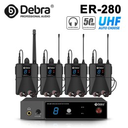 ER-280 professional in-ear wireless monitoring system, single-channel UHF with multiple receivers, suitable for bands and stages 