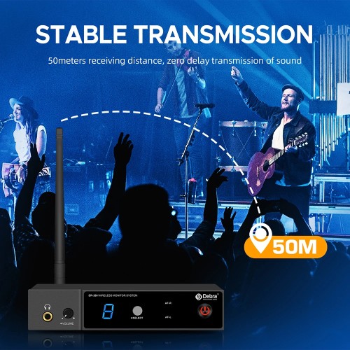 ER-280 professional in-ear wireless monitoring system, single-channel UHF with multiple receivers, suitable for bands and stages 