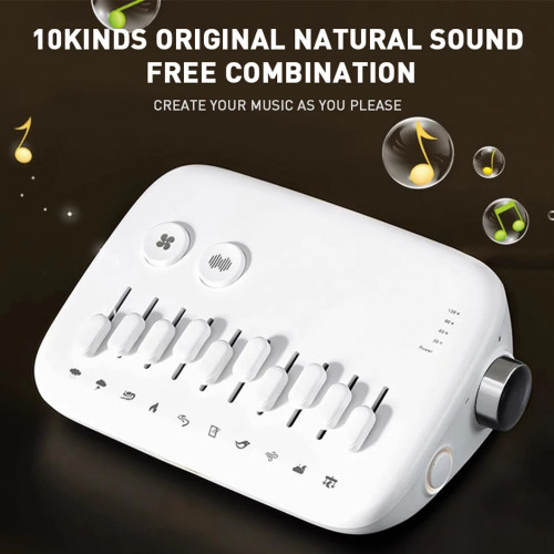 1pc Mini Sleep Sound Machine 10 Soothing Nature Sounds Portable Mini Sleep Sound Machine, Noise Cancelling With Breathing Light