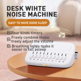 1pc Mini Sleep Sound Machine 10 Soothing Nature Sounds Portable Mini Sleep Sound Machine, Noise Cancelling With Breathing Light