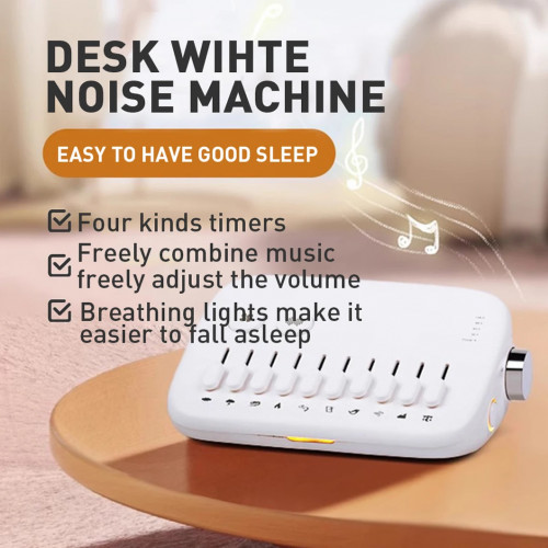 1pc Mini Sleep Sound Machine 10 Soothing Nature Sounds Portable Mini Sleep Sound Machine, Noise Cancelling With Breathing Light