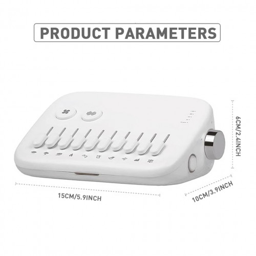 1pc Mini Sleep Sound Machine 10 Soothing Nature Sounds Portable Mini Sleep Sound Machine, Noise Cancelling With Breathing Light
