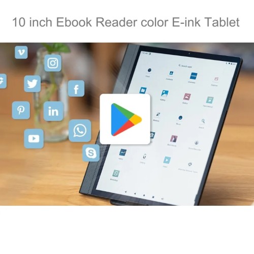 10 inch Ebook Reader Ultra-thin Color E-ink Screen Tablet, Portable Electronic Book ereader, Android 13 OS support Google Play 
