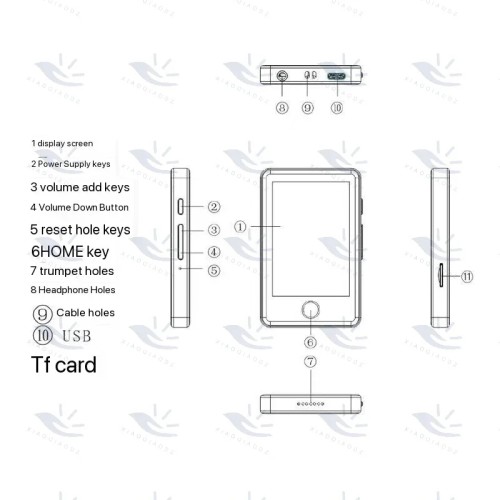 [For Russia XIAOQIAODZ Electronic Book Ereader E Ink Reader Ebook Paperwhite MP3 Player Bluetooth Music Voice Recorder VS Kindle 