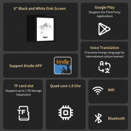 Bigme Read ebook reader, 6'' e-ink screen electronic book, Android system,support google play, Eink screen ebook tablet