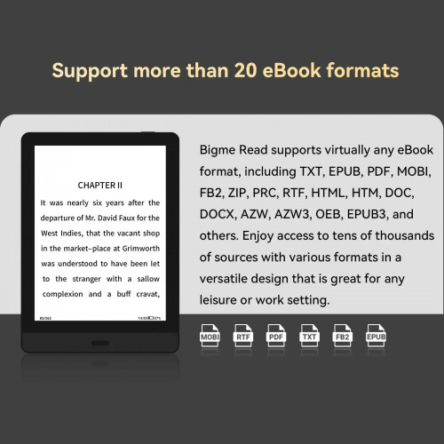 Bigme Read ebook reader, 6'' e-ink screen electronic book, Android system,support google play, Eink screen ebook tablet