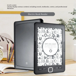 Digital Electric Book Reader Clear Display 6 Inch Text Annotation Ink Screen Book Reader with 8G Storage for Commuting for Home 