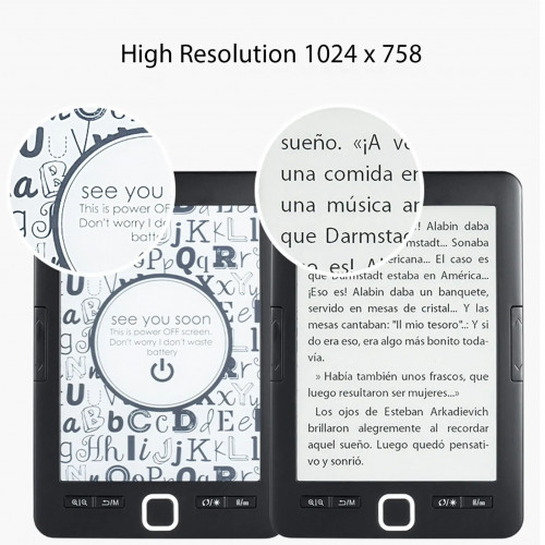 Digital Electric Book Reader Clear Display 6 Inch Text Annotation Ink Screen Book Reader with 8G Storage for Commuting for Home