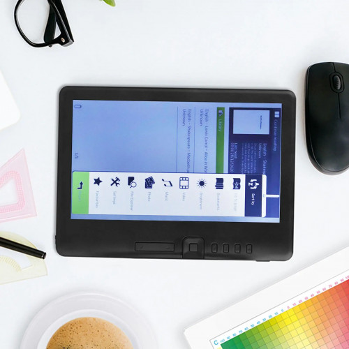 E Reader 7in Color  LCD 16:9 Screen HD 800x480 380MHz Black Protective Case Portable E Reader for EPUB PDF TXT E Reader
