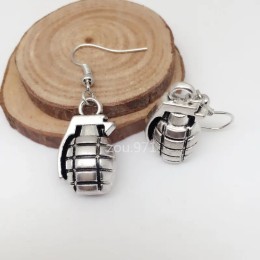 Grenade Charm Earrings,  Ancient Silvet Fashionable Earrings, Bridesmaid Earrings, Gifts for her, Boho Earrings