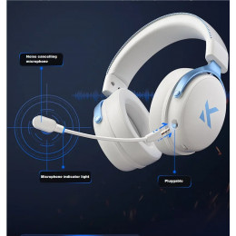 MCHOSE V9 Pro Bluetooth Music Esports Gaming Headphones 3-mode Wireless Noise Reduction Mic Customized Head-mounted Accessories