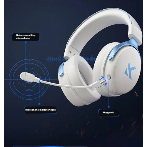 MCHOSE V9 Pro Bluetooth Music Esports Gaming Headphones 3-mode Wireless Noise Reduction Mic Customized Head-mounted Accessories