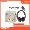 H7 Tv Bluetooth Headphone Wireless Headphone With USB Adaptor Headset Noise Cancelling Stereo Bass Earphone Foldable for TV PC - AliExpress