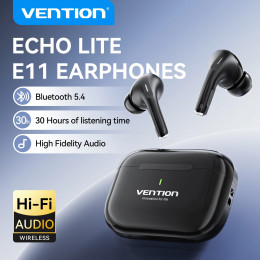 Vention ECHO LITE E11 Bluetooth Earphones Bluetooth 5.4 HiFi TWS True Wireless In Ear Headphones Stereo Sports Earbuds With Mic 