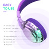 Glossy Bluetooth Headphones For Kids Girls Wireless Stereo Headset With Mic For Travel Children's Music Helmet Christmas Gifts