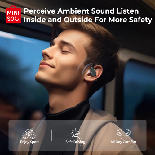 MINISO M98 True Wireless Open Ear Earbuds Bluetooth 5.4ears,13mm Dynamic Driver OWS ears heads Gaming Headset Super Long Endur
