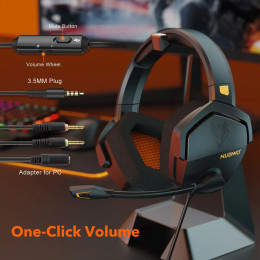 NUBWO N16 Gaming Headset Noise Canceling Mic,Stereo Sound Wired Headphone for PS5, PS4, Xbox One, Switch, PC,Gamer Headset 