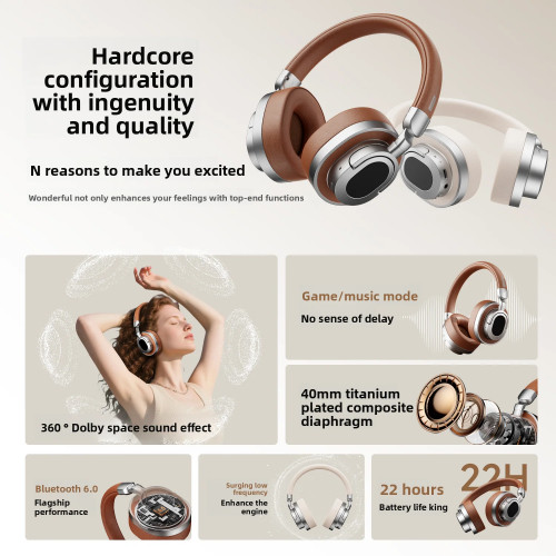 100% Original Lenovo LE602 Head Mounted Wireless Earphones Over-ear 6.0 Bluetooth Headphone HIFI Stereo Music Game Sport Earbuds