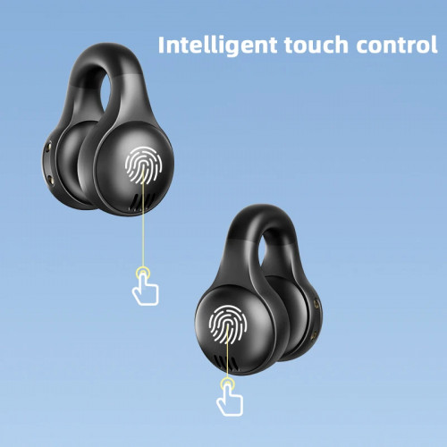 Wireless Headphones  Bluetooth Headset With Mic Handsfree Noise Canceling Earphones Clip Ear Music Sports Gaming Earplug