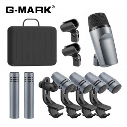 Instrument Microphone E608 7-Piece Wired Drum Mic Kit Dynamic Kick Bass Tom/Snare Cymbals Use For Drums Vocal Band DJ Stage Inst 