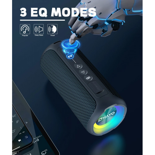Ortizan X8 Pro Waterproof Bluetooth Speaker Portable Powerful Sound Box Bass Boost Dual Pairing True Wireless Speaker TF/AUX in