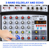 BOMGE 6 Channel 16 DSP Echo DJ Audio Sound Mixer Interface Mixing Console Karaoke With MP3 USB Bluetooth Stereo record 48V