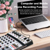 BOMGE 6 Channel 16 DSP Echo DJ Audio Sound Mixer Interface Mixing Console Karaoke With MP3 USB Bluetooth Stereo record 48V
