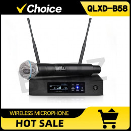 QLXD4 B58a 500MHz/600MHz Professional Wireless Microphone UHF Stage Performance Karaoke Singing Handheld Microphone 