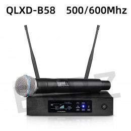 QLXD4 B58a 500MHz/600MHz Professional Wireless Microphone UHF Stage Performance Karaoke Singing Handheld Microphone