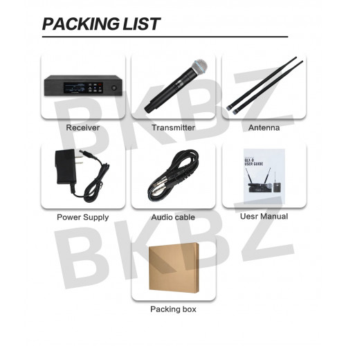 QLXD4 B58a 500MHz/600MHz Professional Wireless Microphone UHF Stage Performance Karaoke Singing Handheld Microphone