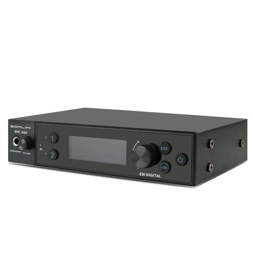 SOMLIMI EM-300 UHF True Diversity Wireless Microphone System for Karaoke Stage Performances Mic Wireless Professionnel