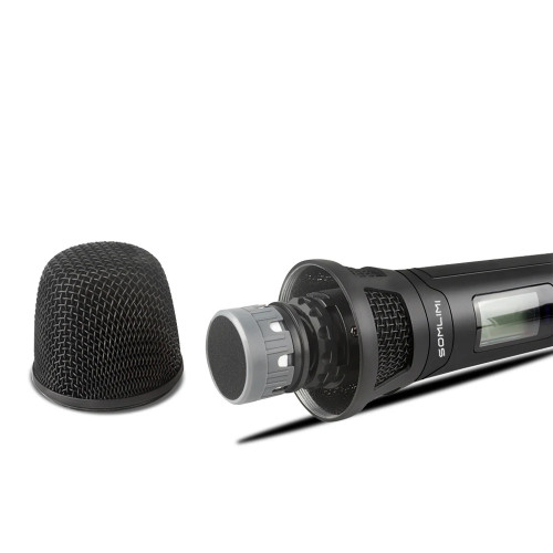 SOMLIMI EM-300 UHF True Diversity Wireless Microphone System for Karaoke Stage Performances Mic Wireless Professionnel